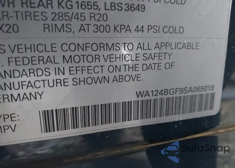2025 Audi Q6 E-Tron Premium Plus Quattro from USA, damaged, VIN WA124BGF9SA065018